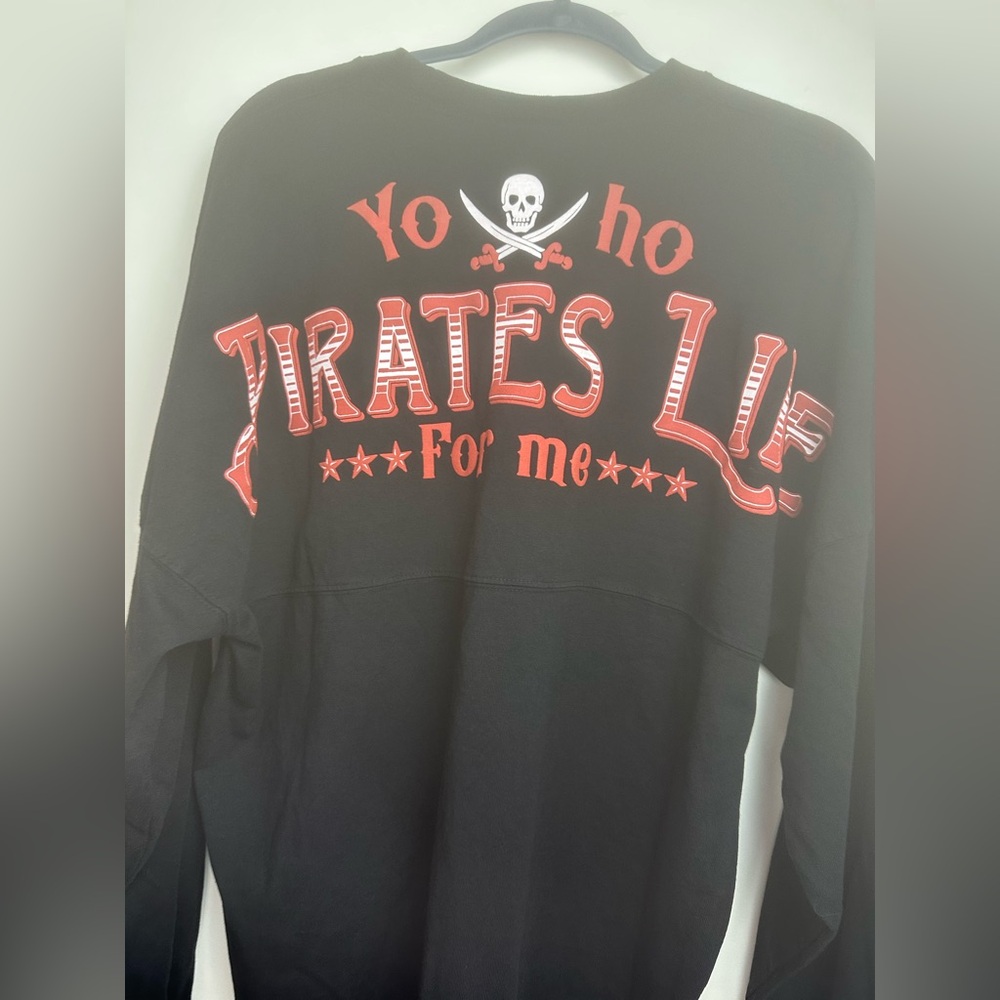 Spirit Jersey Skull Sword ”Yo Ho Pirates Life For Me” Long Sleeve Unisex Shirt M - Picture 6 of 15